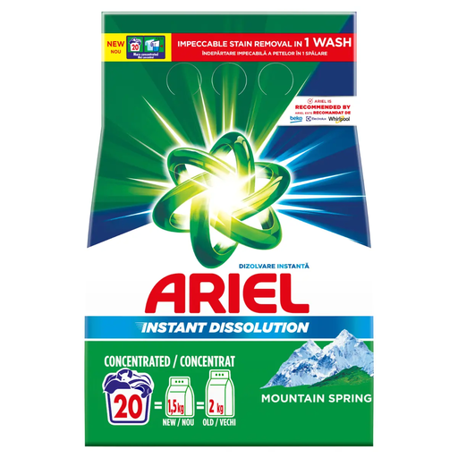 [P008833] Detergent automat ARIEL Mountain Spring de rufe pudră, 1.5 kg
