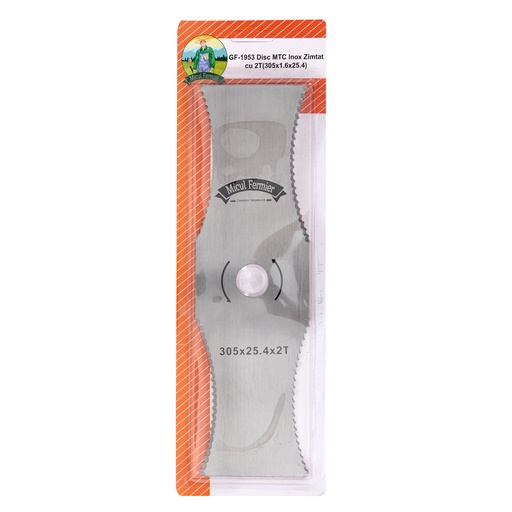 [P009930] Disc, motocoasa, MTC Inox zimtat cu 2T 305x1.6x25.4 mm
