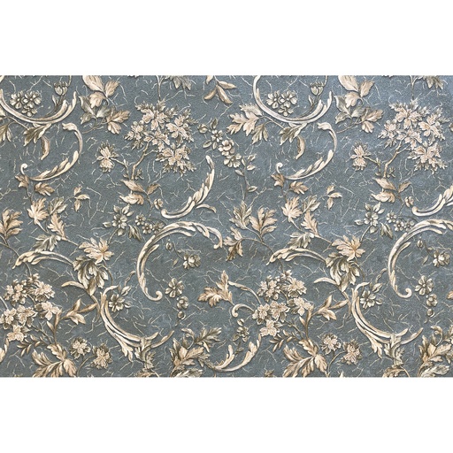 [P009392] Tapet de vinil termopresat pe suport netesut , Merlen Verde / Auriu 7-1274, pentru living sau dormitor, dimensiune 1.06 m x 10,05m