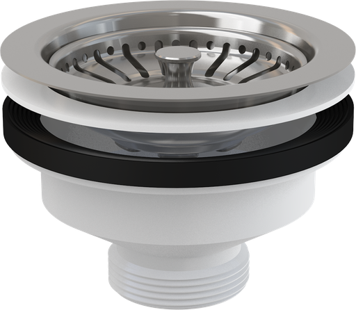 [P007460] Ventil chiuvetă 6/4" cu sită A37 din oţel inoxidabil DN115