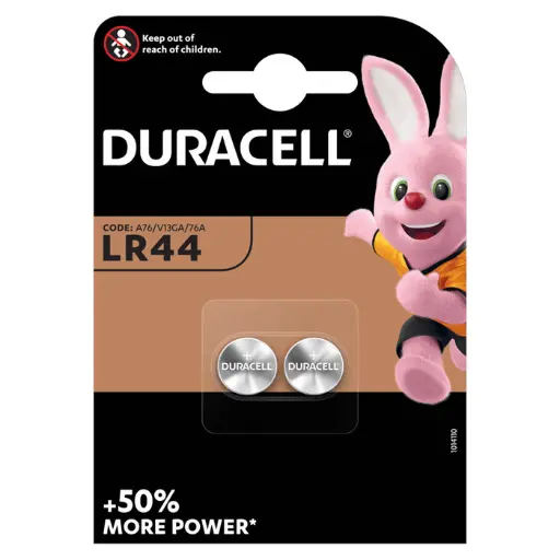 [P011001] Baterii DURACELL LR44, 1.5V, 2 buc