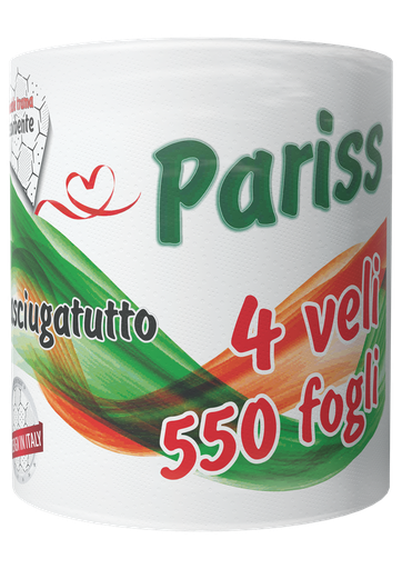 [D7MT4SMBM] Prosoape de hârtie Pariss monorolă, 550 foi, 4 straturi