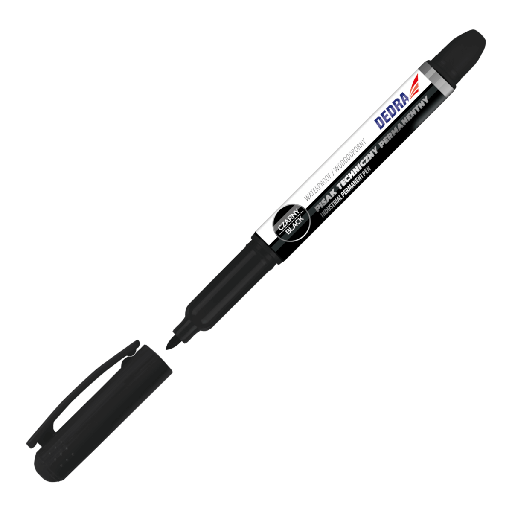 [P009326] Marker industrial negru, vârf 1mm, 2 buc/set