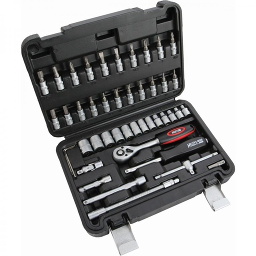 [P007508] Trusă chei tubulare CrV 46 buc 13 x 1/4"