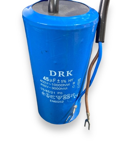[P009405] Condensator pornire motor electric  45 µF cu fir
