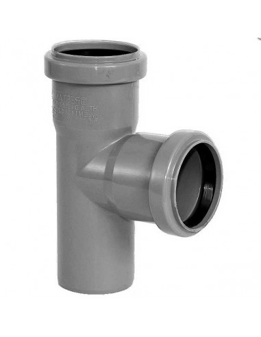 [P003748] Ramificație redusă din polipropilenă 87°, mufă inel Ø50/40 mm