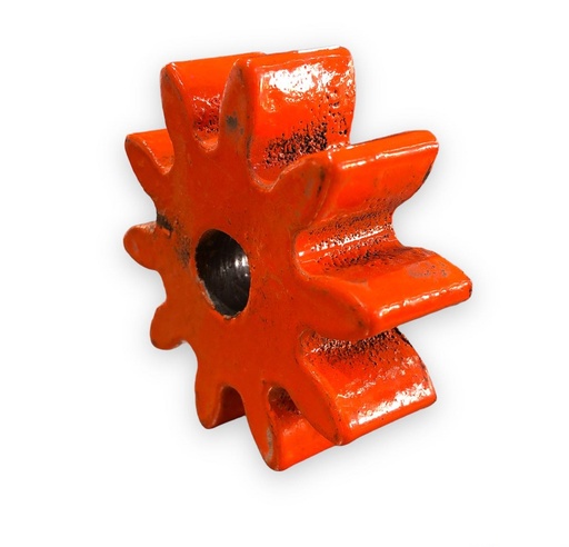 [P001233] Pinion betoniera, fonta vopsit orange, 10 dinti