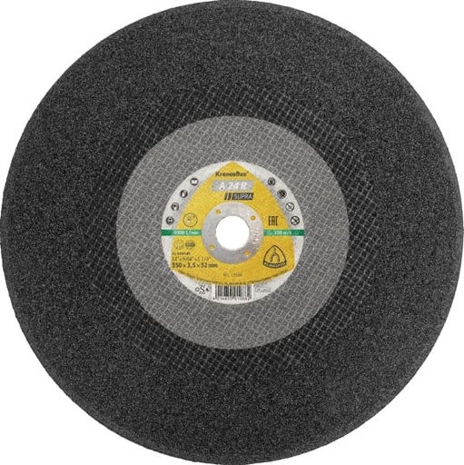 [P008468] Disc de tăiere KLINGSPOR A 24 R Supra plat pentru oțel, 350x3.5x25.4mm