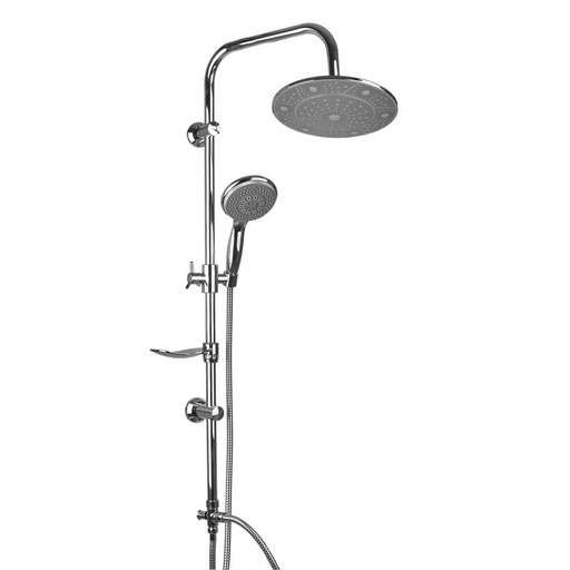 [P004889] Set duș 5 funcții bară perete Socho cu furtun duș crom
