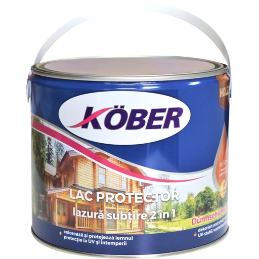 [P005195] Lac protector Kober lazură subțire 2 în 1 cireș 2.5 l