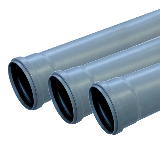 [P000134] Țeavă PVC ușor cu mufă inel, Ø 110x2.0 mm, 1 ml