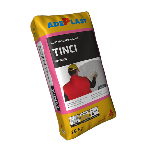 [P000247] Tinci ADEPLAST mortar super-plastic pentru tencuieli și reparații, interiore și exterioare, gri,25 kg