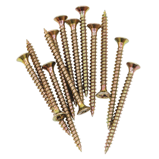 [P000294] Holșurub cu cap înecat în cruce PZ1 din oțel zincat galben, 3,0x35 mm, 100 bucăți