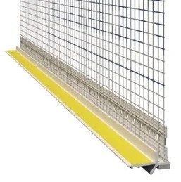 [P000382] Profil PVC cu plasă și bandă de etanșare fereastră, alb, 6x2500 mm