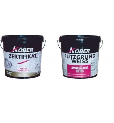 [P000479] Pach Promo ZERTIFIKAT pereti cu diamante, amorsa alba 8.5L