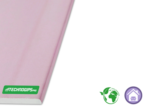 [P000613] Placă de gips-carton Technogips,  rezistentă la foc Tip DF, 12.5x2600x1200 mm