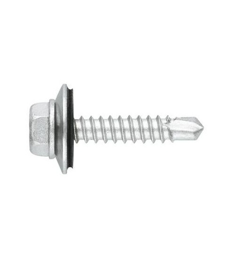 [P007678] Surub autoforant DIN 7504K-R si saiba EPDM Ø14 - 4,2x 19 zn - 100 buc