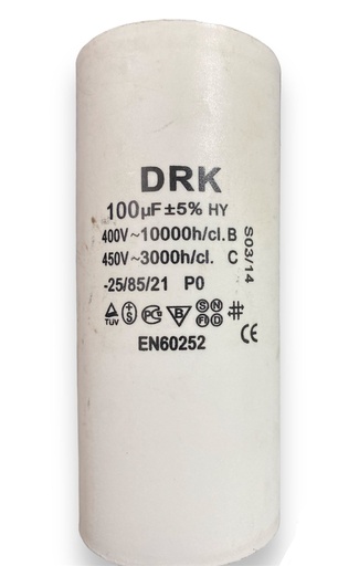 [P000836] Condensator pornire motor electric 100 UF cu pin