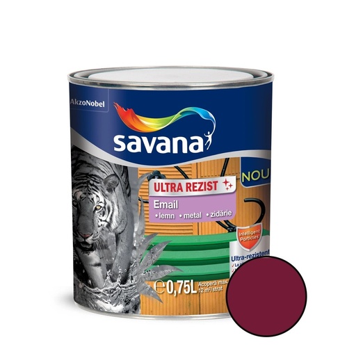 [P000991] Email lemn/metal Savana Ultra Rezist interior/exterior grena, 0.75 l