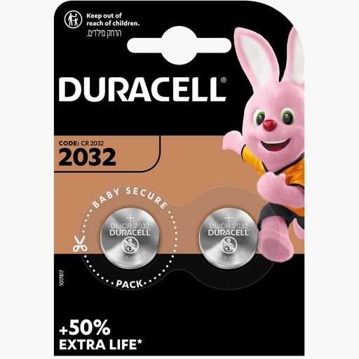 [P001022] Baterii rotunde Duracell 2032N litiu 2 buc