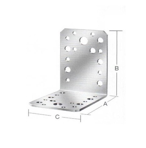 [P001080] Coltar (vinclu) metalic zincat, îmbinare lemn 60 x 60 x 45 x 2,5mm