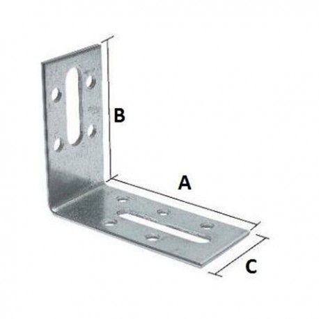 [P001090] Coltar (vinclu) metalic zincat, îmbinare lemn 55 x 85 x 30 x 2mm