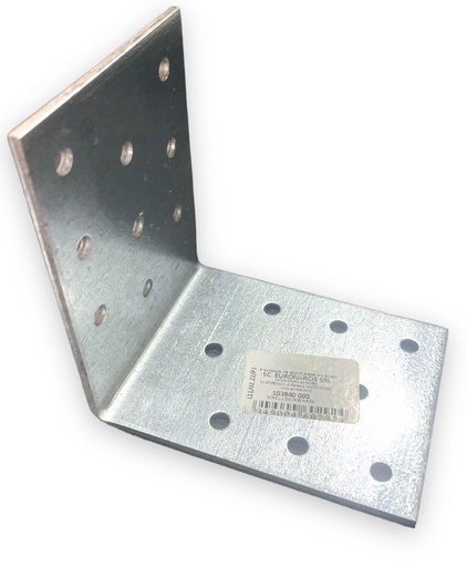 [P001111] Colțar/vinclu metalic perforat din oțel zincat 80x80x60x2,5 mm