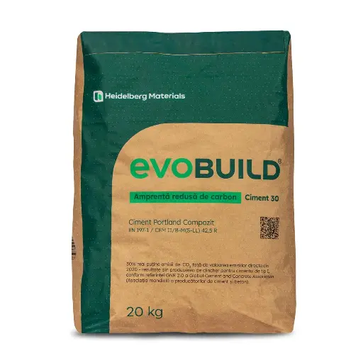 [P001209] evoBuild30 Ciment Portland Compozit CEM II/B-M(S-LL) 42,5R-20 kg/sac