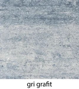 [P001315] Pavaj QUATRO 40x40x6 cm MISTIC, gri grafit cu cant, 6.25 bucati/mp