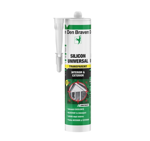 [P001383] Silicon universal transparent 1001U pentru rosturi la fațade, vitraje și spatii sanitare, 280 ml