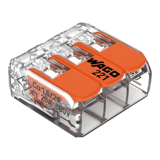 [P001678] Cleme legături rapide cabluri Wago 3x 0,14-4 mm², 12 buc.