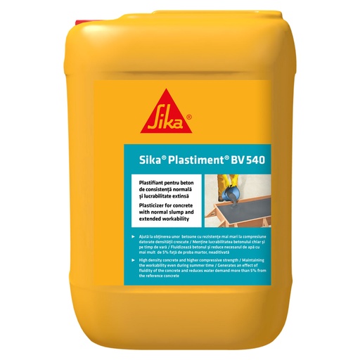 [P001744] Aditiv plastifiant pentru beton de transport de consistenţă normală, Sika® Plastiment®-540 BV 5 L