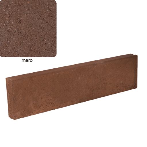 [P001834] Bordură PETRA maro, 100x25x8 cm