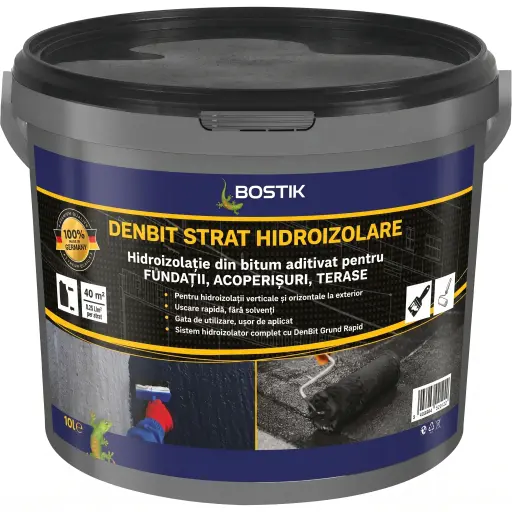 [P002050] Hidroizolație DENBIT STRAT HIDROIZOLARE din bitum aditivat, 10 l