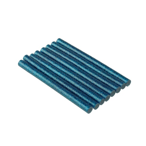 [P002214] Bagheta silicon universala, sclipici albastru 7 - 8x100 mm 8 buc