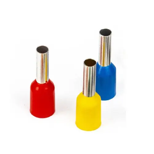 [P002228] Set pini terminali izolați, 4x9 mm, conductor lițat, 100 buc