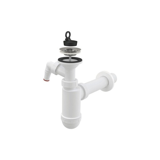 [P002240] Sifon lavoar DN40 cu sită A41P din oţel inoxidabil DN63 şi legătură la maşina de spălat