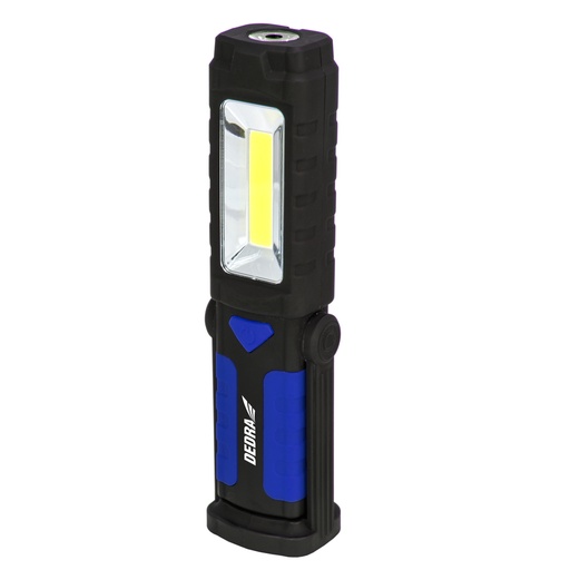 [P002439] Lanterna 3W COB LED+1W LED, longitudinala cu suport, cu baterii