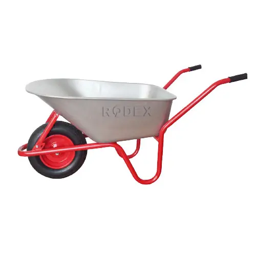 [P011031] Roabă construcții Rodex cadru și cuvă oțel zincat, 85 l
