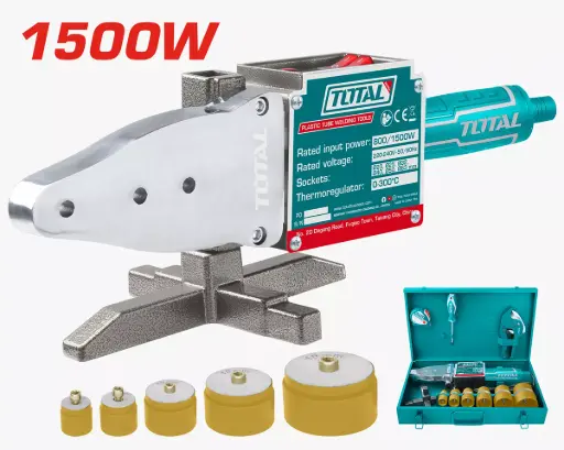 [P002543] Plită de lipit & sudat țevi PPR la cald 800/1500 W, matrici Ø 20, 25, 32, 40, 50, 63 mm