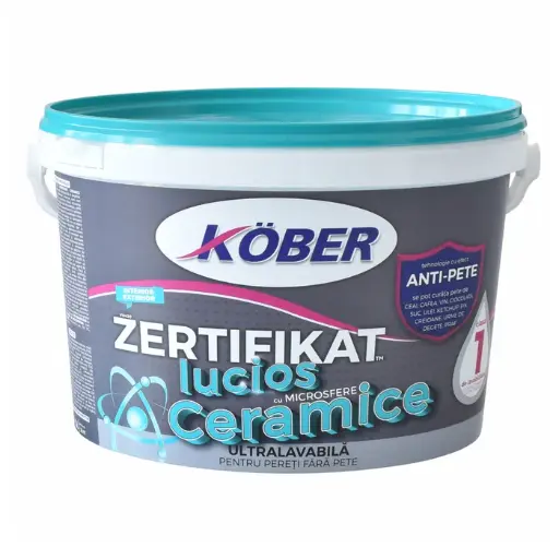 [P002598] Vopsea ultralavabilă lucios albă Zertifikat cu microsfere ceramice, interior/exterior, 3 l