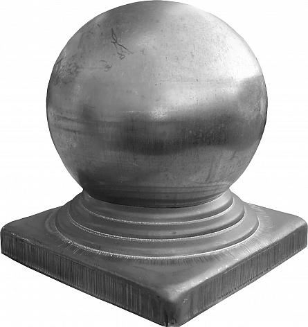 [P008572] Capac stâlp din tablă cu bilă, 40x40 mm