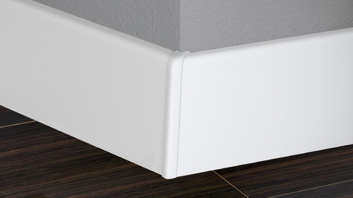 [P009281] Colț exterior pentru plintă MDF, 60 mm, alb, 4 buc/set