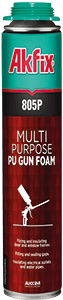 [P010131] Spumă PU monocomponentă pentru montaj 805P, aplicare cu pistol, 750 ml
