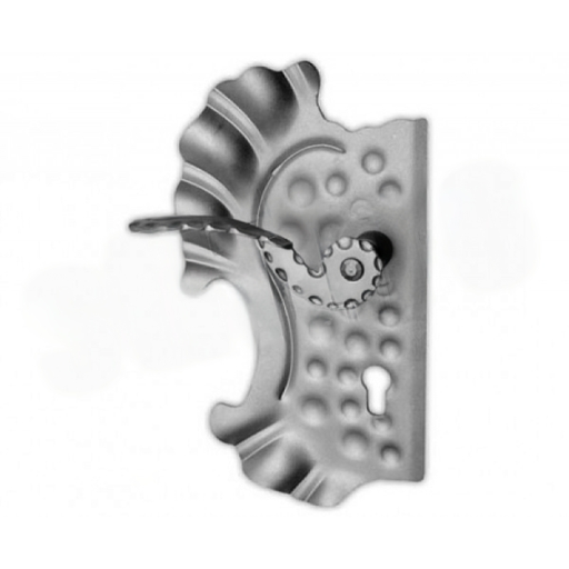 [P009684] Mâner cu șild 24-200 fier forjat pentru poartă și ușă 290x160x2 mm