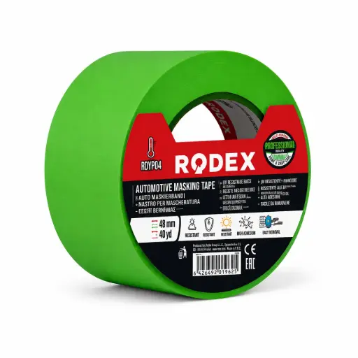 [P011059] Banda de mascare auto Rodex, verde, 48 mm x 36,58 m