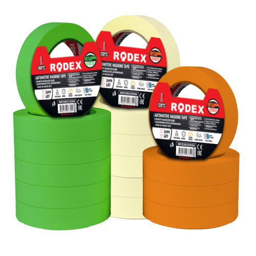 [P011059] Banda de mascare auto Rodex, verde, 48 mm x 40 yd