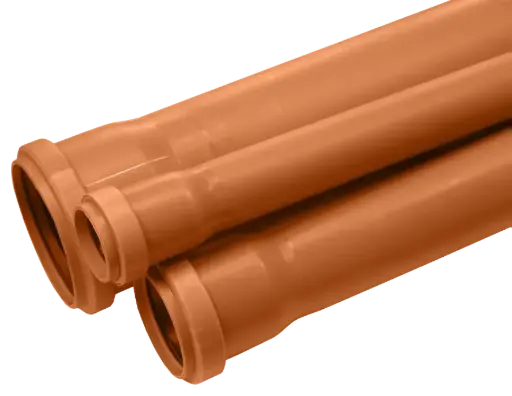 [P011040] Țeavă canal PVC multistrat SN8 cu mufă inel, Ø 250x7.3 mm, 6 ml